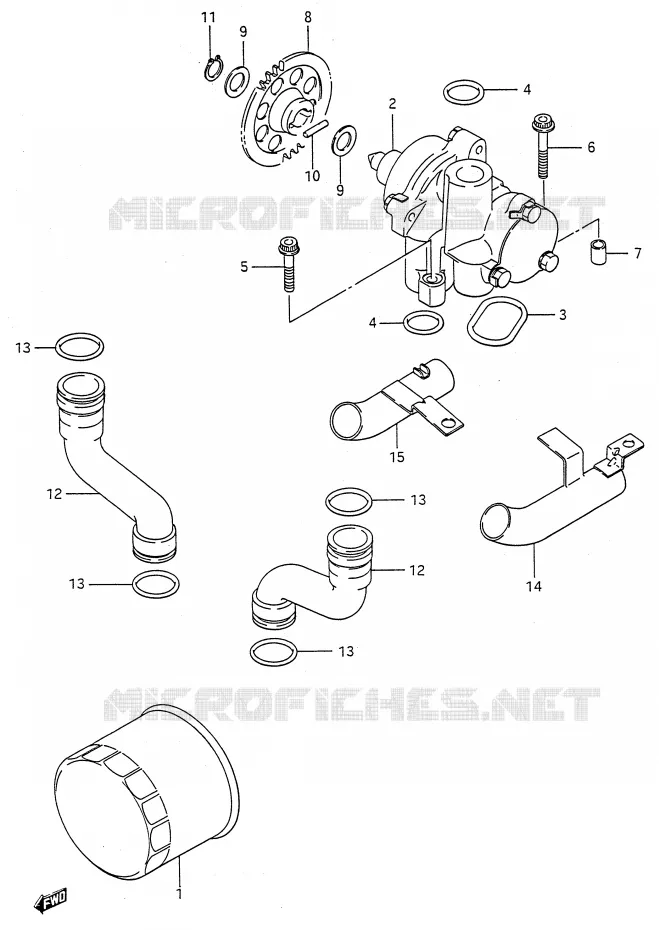 POMPE A HUILE Suzuki MOTO 600 GSX-F 1993  GSX600FP(E28)