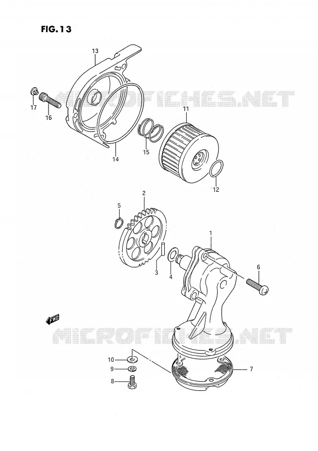 POMPE A HUILE Suzuki MOTO 650 SAVAGE 1989  LS650FK(E2)