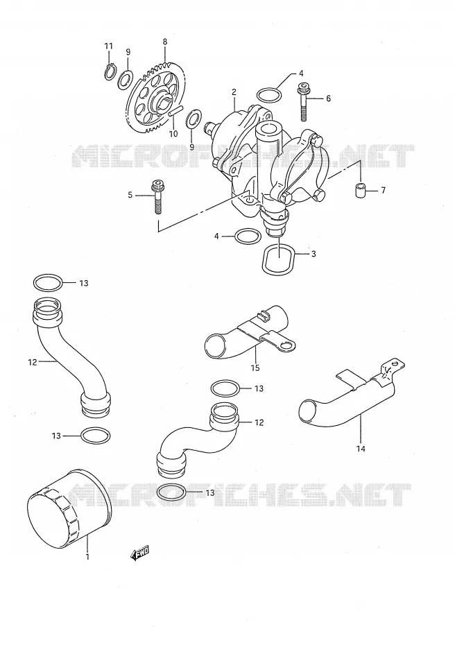 POMPE A HUILE Suzuki MOTO 750 GSX-F 1989  GSX750FK(E28)