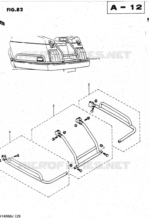 PROTECTIONS DE VALISES (OPTIONNEL) Suzuki MOTO 1400 CAVALCADE 1987  GV1400GDH(DG-DJ/CJ)