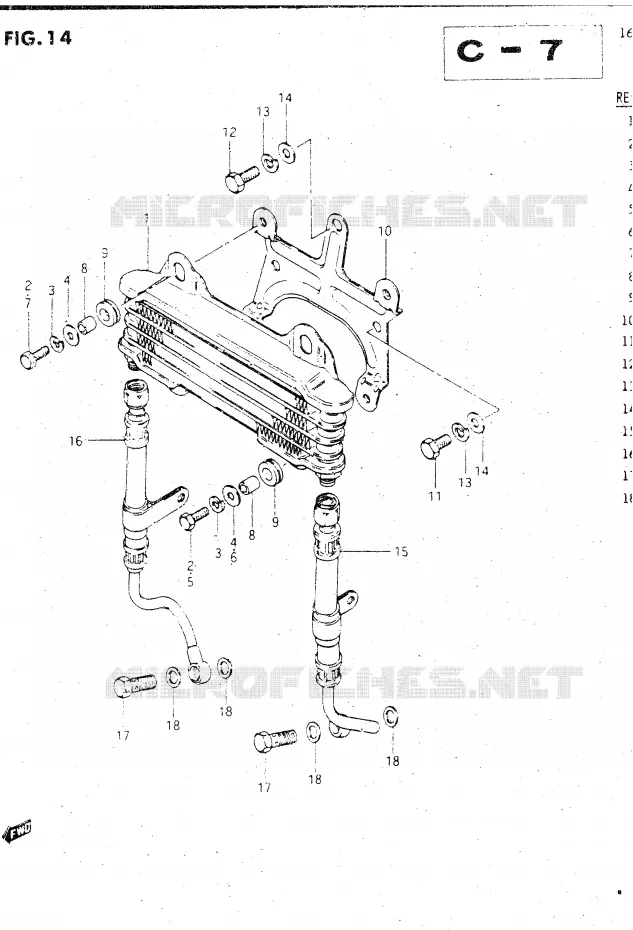 RADIATEUR D'HUILE Suzuki MOTO 500 GSX-E 1985  GSX500ESF(E39)