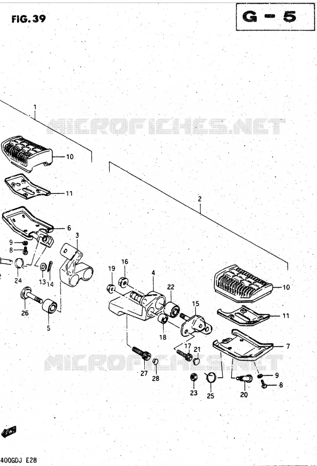 REPOSE PIED AVANT Suzuki MOTO 1400 CAVALCADE 1987  GV1400GDH(DG-DJ/CJ)