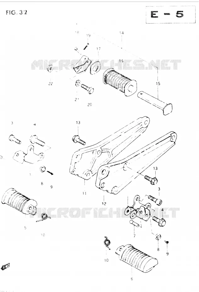 REPOSE PIED Suzuki MOTO 400 GSX 1986  GSX400SG(E2)