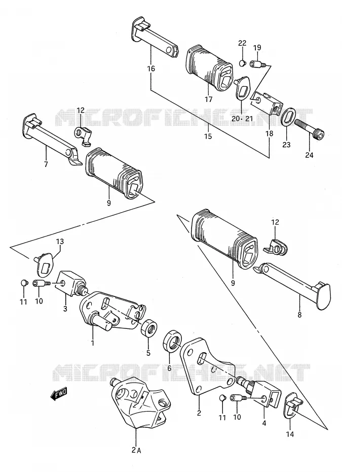REPOSE PIED Suzuki MOTO 650 BOULEVARD 1989  LS650FK(E28)