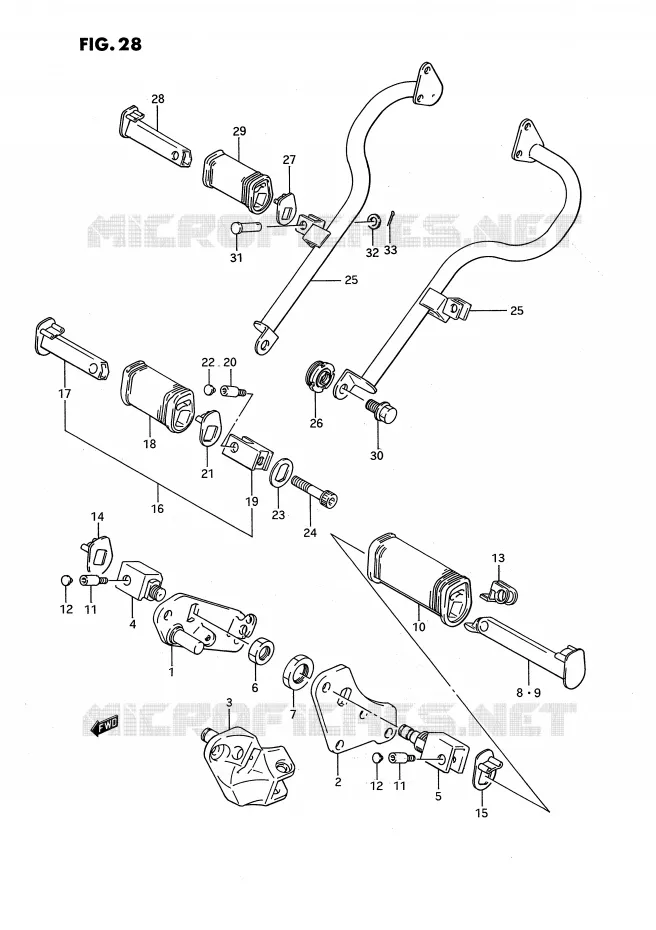 REPOSE PIED Suzuki MOTO 650 SAVAGE 1986  LS650PG(E2)