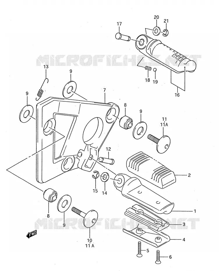 REPOSE PIED Suzuki MOTO 750 GSX-F 1993  GSX750FP(E28)