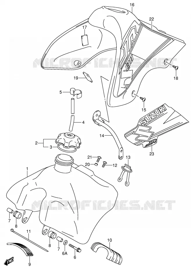 RESERVOIR D'ESSENCE (MODELE K1/K2) Suzuki MOTO 80 JR 2003  JR80K3(P3/P28)