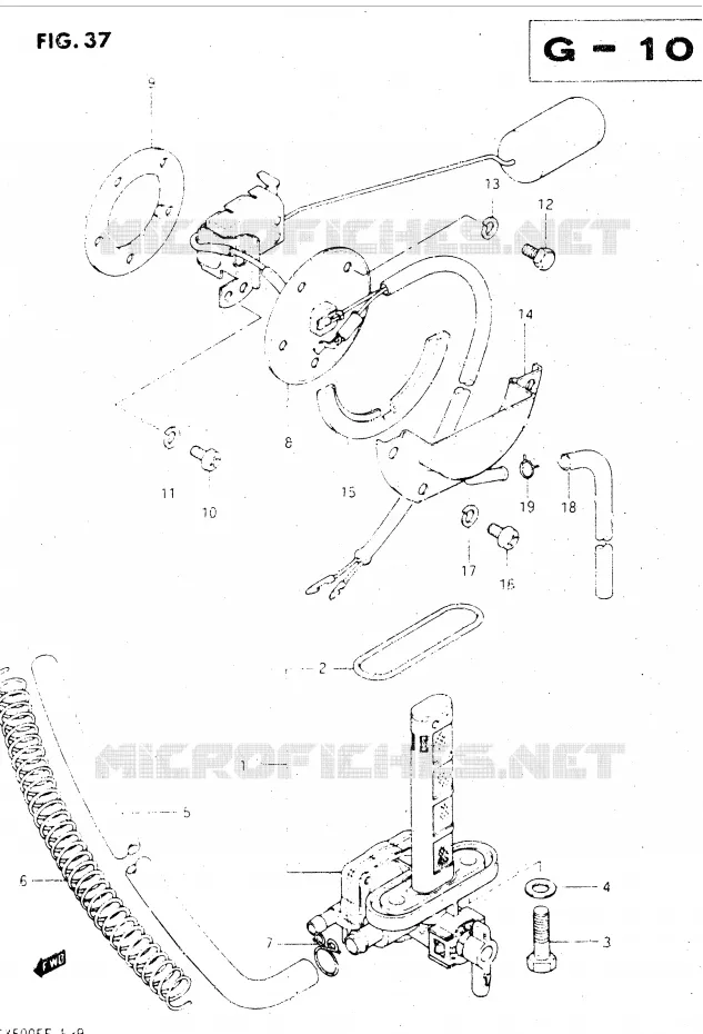 ROBINET D'ESSENCE Suzuki MOTO 500 GSX-E 1984  GSX500EE(E39)