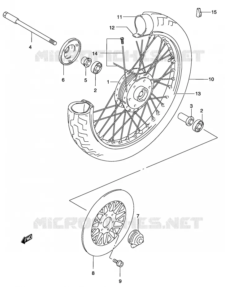 ROUE AVANT Suzuki MOTO 250 MARAUDER 2002  GZ250K2(P34)