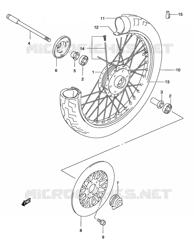 ROUE AVANT Suzuki MOTO 250 MARAUDER 2003  GZ250LK3(P19)
