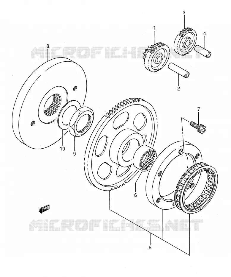 ROUE LIBRE DE DEMARREUR Suzuki MOTO 650 BOULEVARD 1993  LS650P(E28)