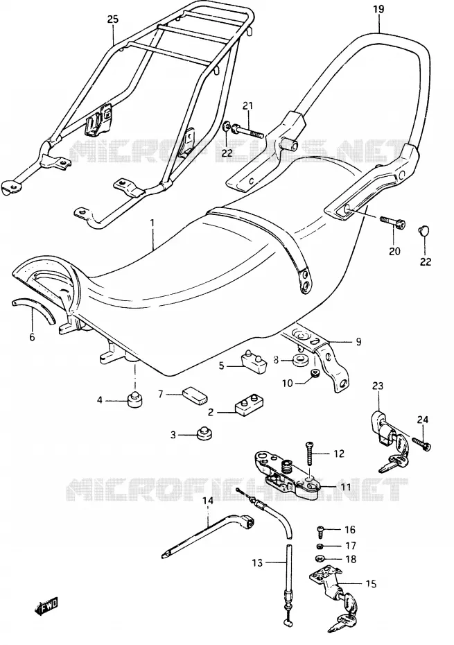 SELLE Suzuki MOTO 750 GSX-E 1985  GSX750ESF(F)
