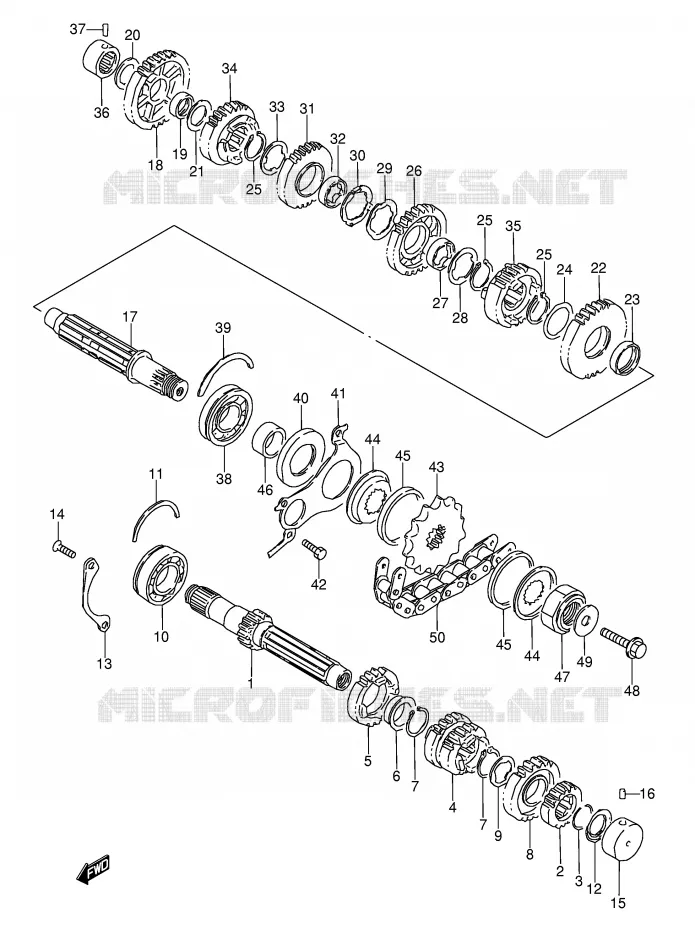 TRANSMISSION Suzuki MOTO 600 GSX-F 1991  GSX600FM(E2)
