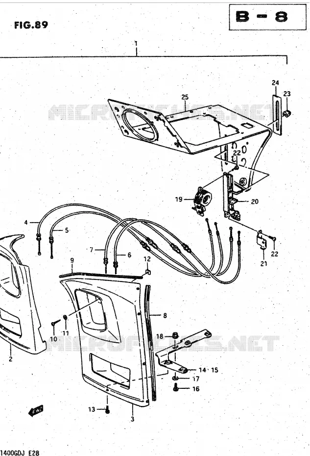 VENTILATION (OPTIONNEL) Suzuki MOTO 1400 CAVALCADE 1988  GV1400GDJ(DG-DJ/CJ)