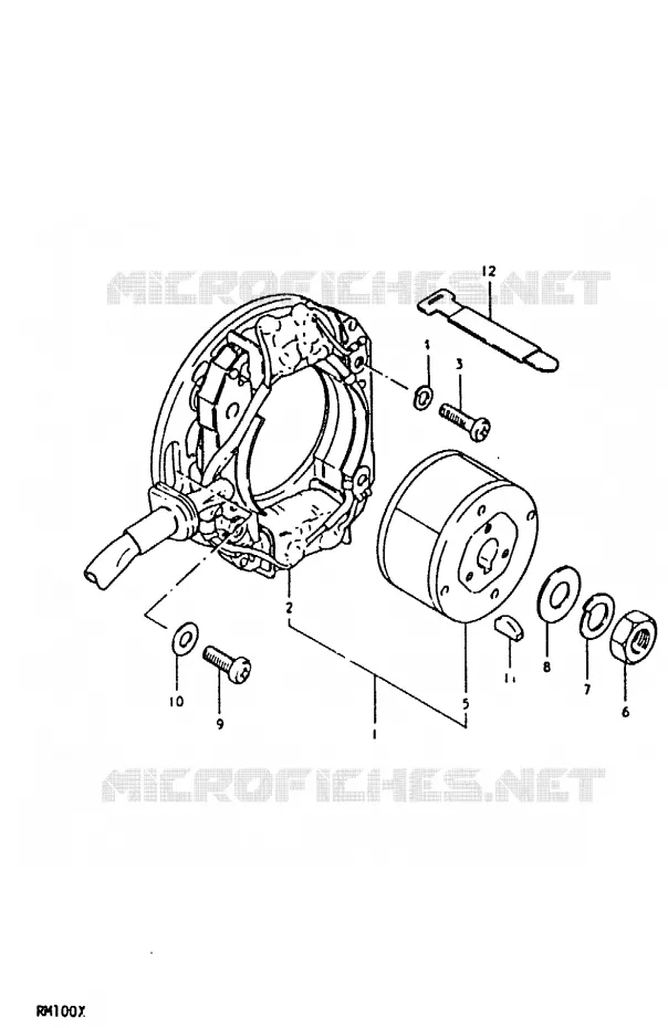 ALLUMAGE ROTOR - STATOR Suzuki MOTO 100 RM 1996  RM100T(N/T/X)