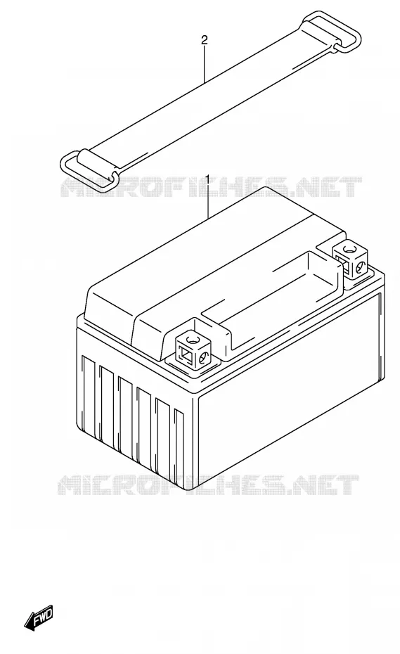 BATTERIE Suzuki SCOOTER 125 UE 2001  UE125CTK1(P2)