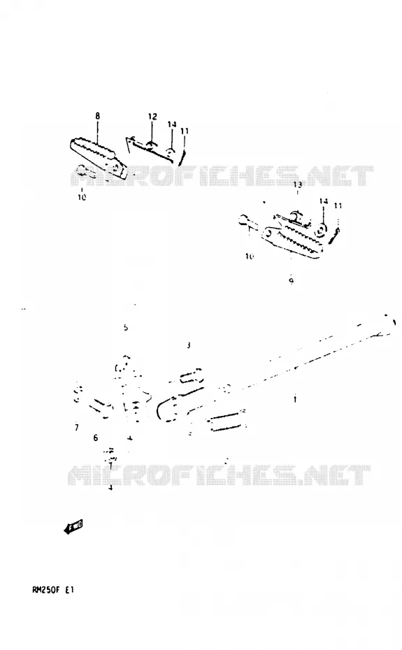 BEQUILLE - REPOSE PIED Suzuki MOTO 250 RM 1985  RM250F(E/F)