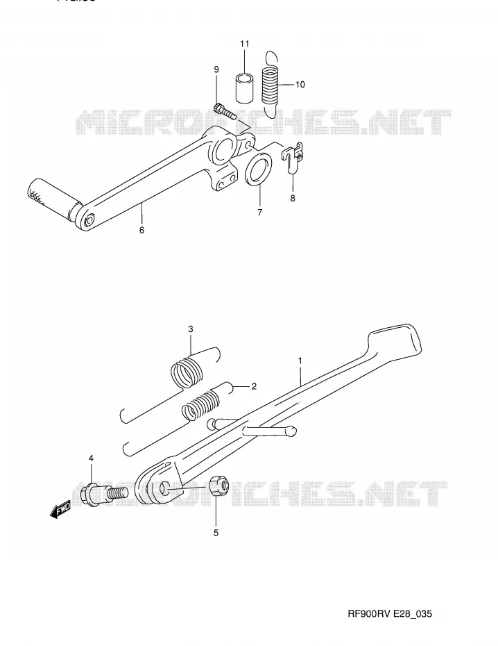 BEQUILLE Suzuki MOTO 900 RF 1994  RF900RR(E28)