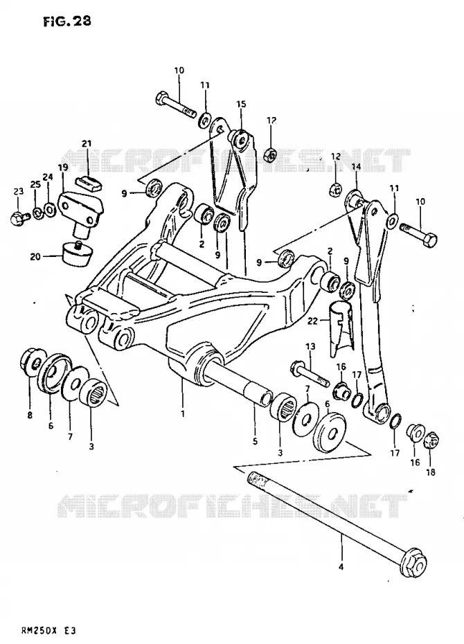 BIELLETTE D'AMORTISSEUR Suzuki MOTO 250 RM 1981  RM250X