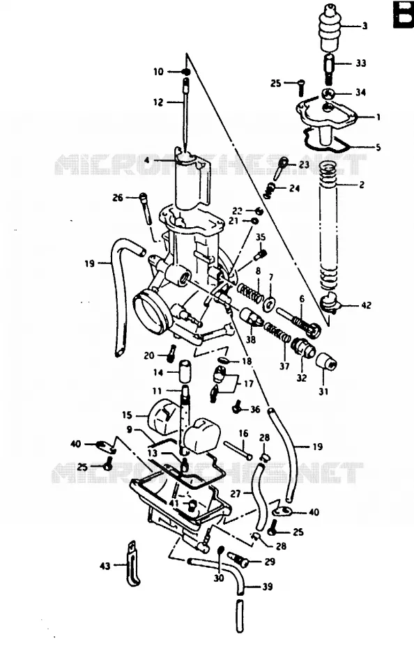 CARBURATEUR Suzuki MOTO 125 RG 1992  RG125FUN(N/P/R)