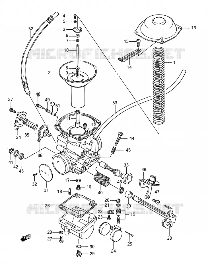 CARBURATEUR Suzuki MOTO 650 BOULEVARD 1992  LS650N(E28)