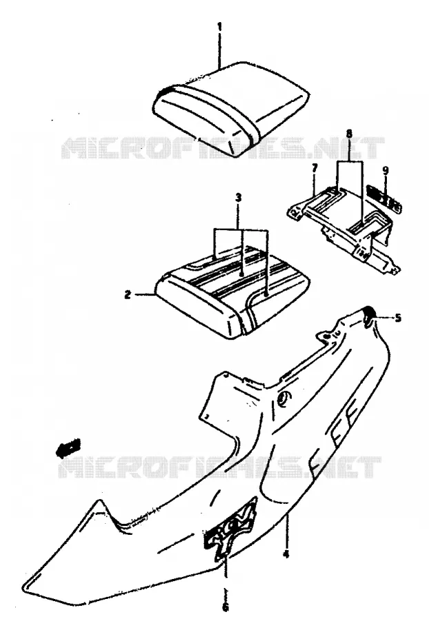 CARENAGES ARRIERE Suzuki MOTO 250 RG 1990  RGV250L