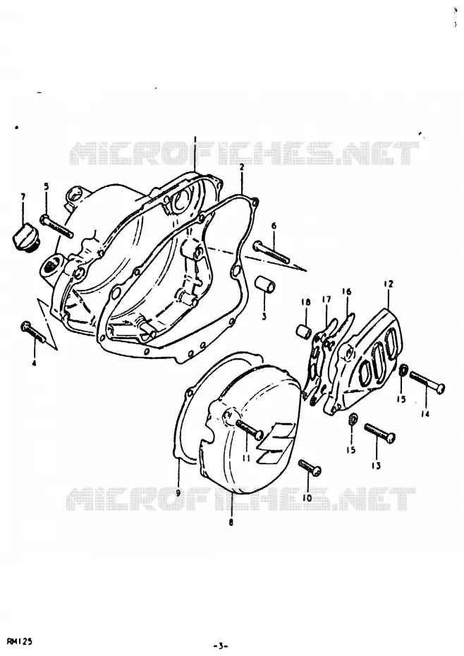 CARTER Suzuki MOTO 125 RM 1979  RM125N