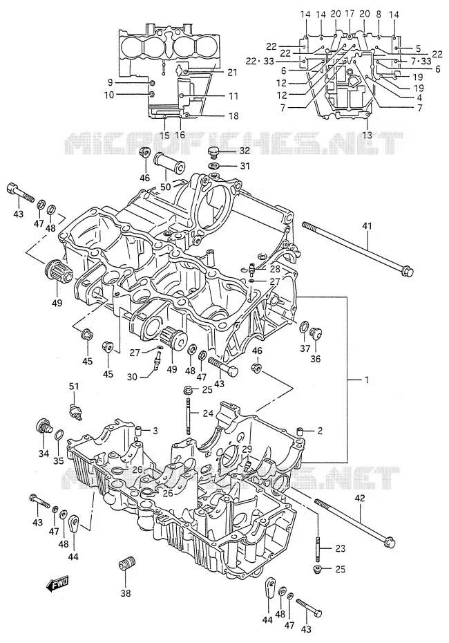 CARTER Suzuki MOTO 600 GSX-F 1992  GSX600FN(E28)