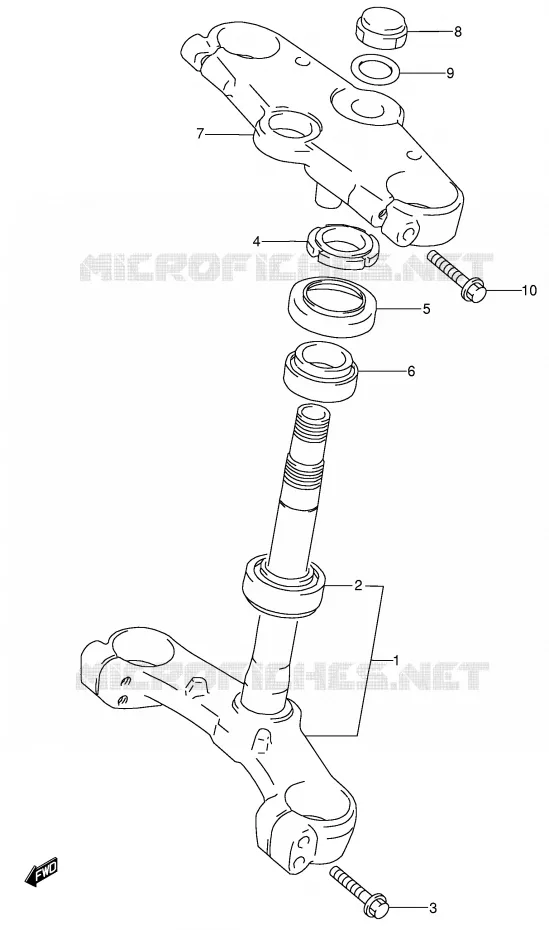 COLONNE DE DIRECTION Suzuki MOTO 600 RF 1994  RF600RUR(E2)