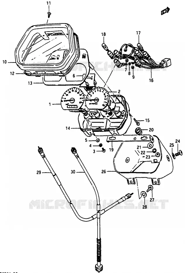 COMPTEUR Suzuki MOTO 50 RG 1985  RG50F1(D/E/F/1/G/J/K)