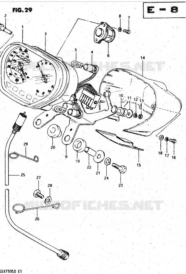 COMPTEUR Suzuki MOTO 750 GSX-S 1982  GSX750SZ(E1)