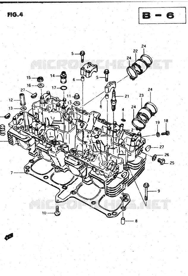 CULASSE Suzuki MOTO 750 GSX-S 1982  GSX750SZ(E1)