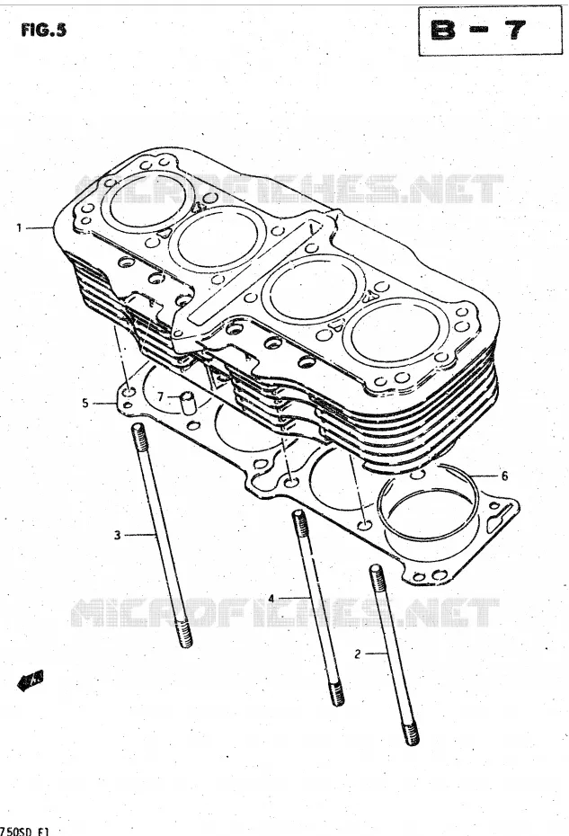 CYLINDRE Suzuki MOTO 750 GSX-S 1983  GSX750SD(E1)