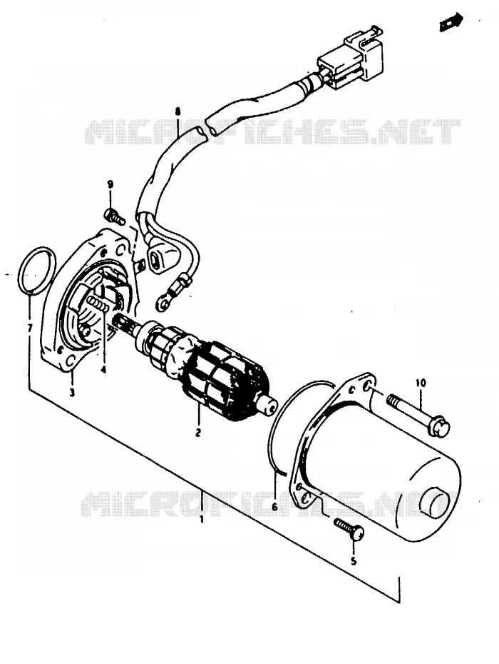 DEMARREUR Suzuki MOTO 125 RG 1994  RG125FUR(N/P/R)