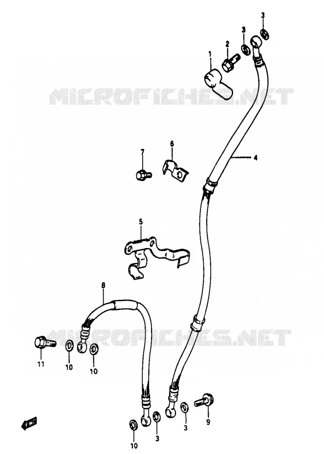 DURITE DE FREIN AVANT (MODELE D/E/F/G/J) Suzuki MOTO 50 RG 1986  RG50G(D/E/F/1/G/J/K)