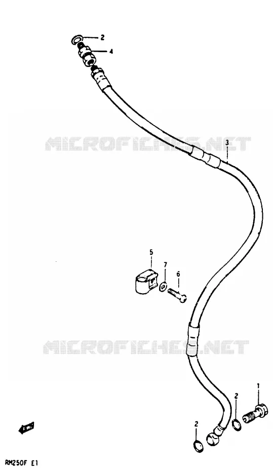 DURITE DE FREIN AVANT (MODELE F) Suzuki MOTO 250 RM 1985  RM250F(E/F)