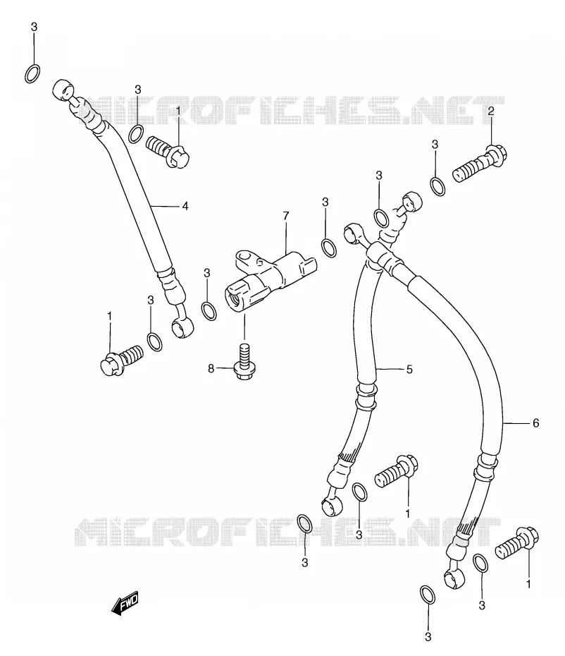 DURITE DE FREIN AVANT Suzuki MOTO 250 RG 1991  RGV250M(E24)