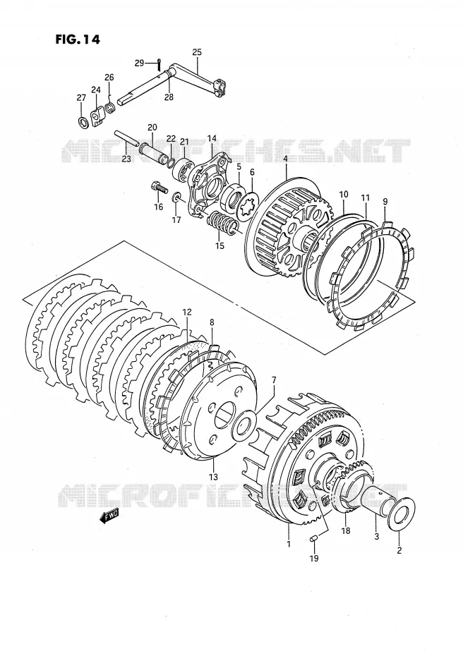 EMBRAYAGE Suzuki MOTO 650 SAVAGE 1988  LS650PJ(E2)