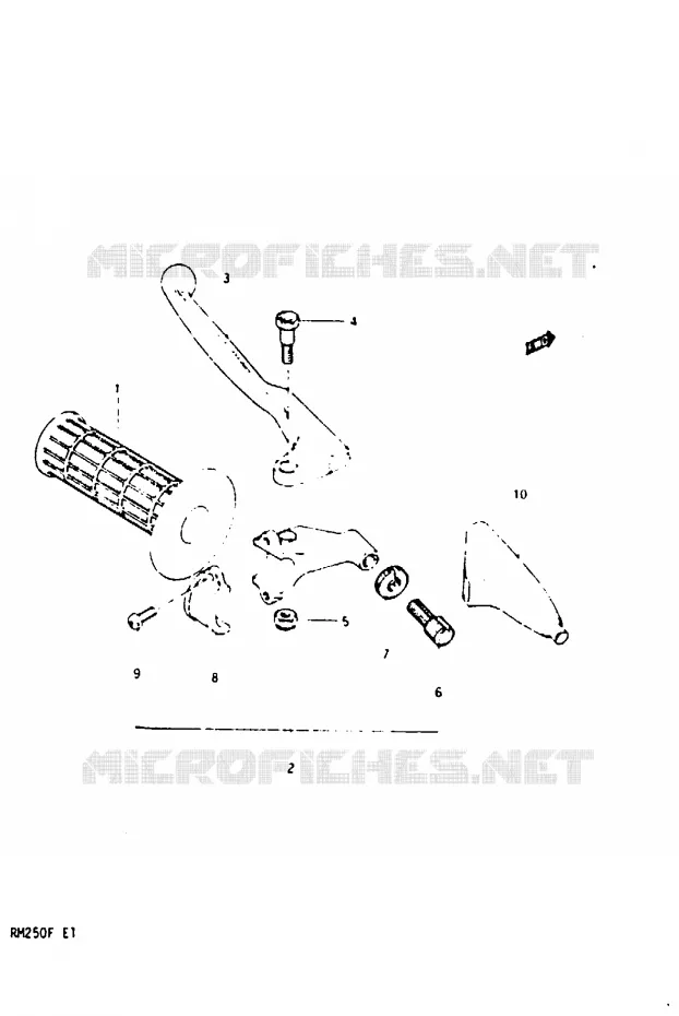 ENSEMBLE POIGNEE GAUCHE (MODELE E) Suzuki MOTO 250 RM 1985  RM250F(E/F)