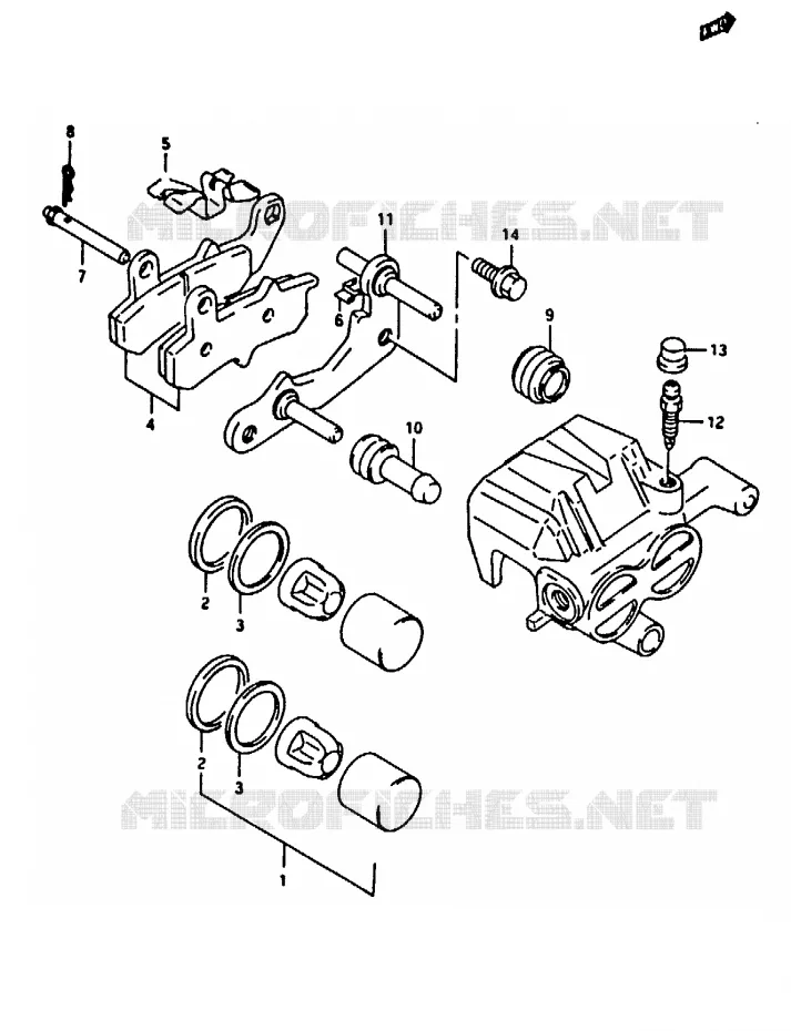 ETRIER DE FREIN ARRIERE Suzuki MOTO 125 RG 1993  RG125FUP(N/P/R)