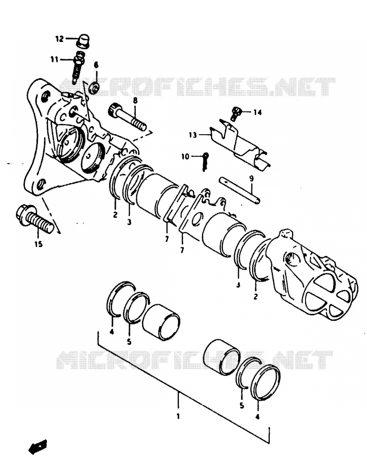 ETRIER DE FREIN AVANT Suzuki MOTO 125 RG 1994  RG125FUR(N/P/R)