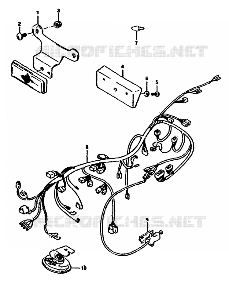 FAISCEAU ELECTRIQUE (E2,E21,E22,E24) Suzuki MOTO 250 RG 1990  RGV250L