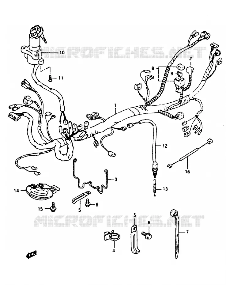 FAISCEAU ELECTRIQUE Suzuki MOTO 125 RG 1994  RG125FR(N/P/R)