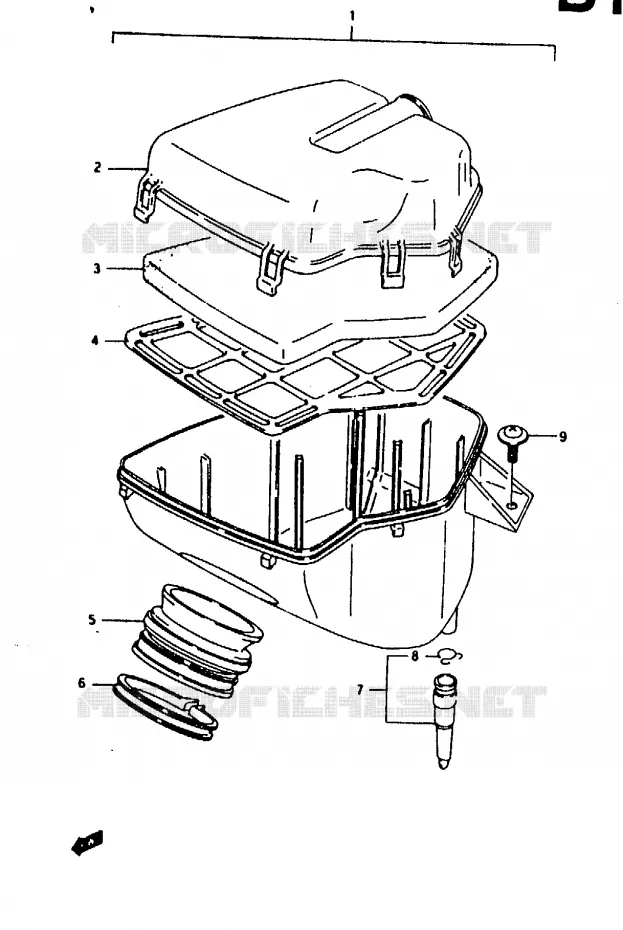FILTRE A AIR Suzuki MOTO 125 RG 1994  RG125FR(N/P/R)