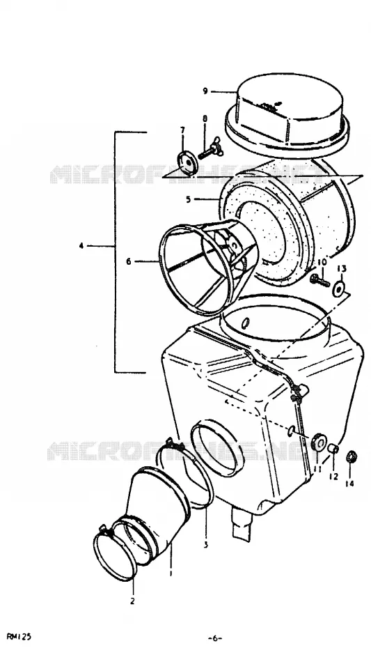 FILTRE A AIR Suzuki MOTO 125 RM 1979  RM125N
