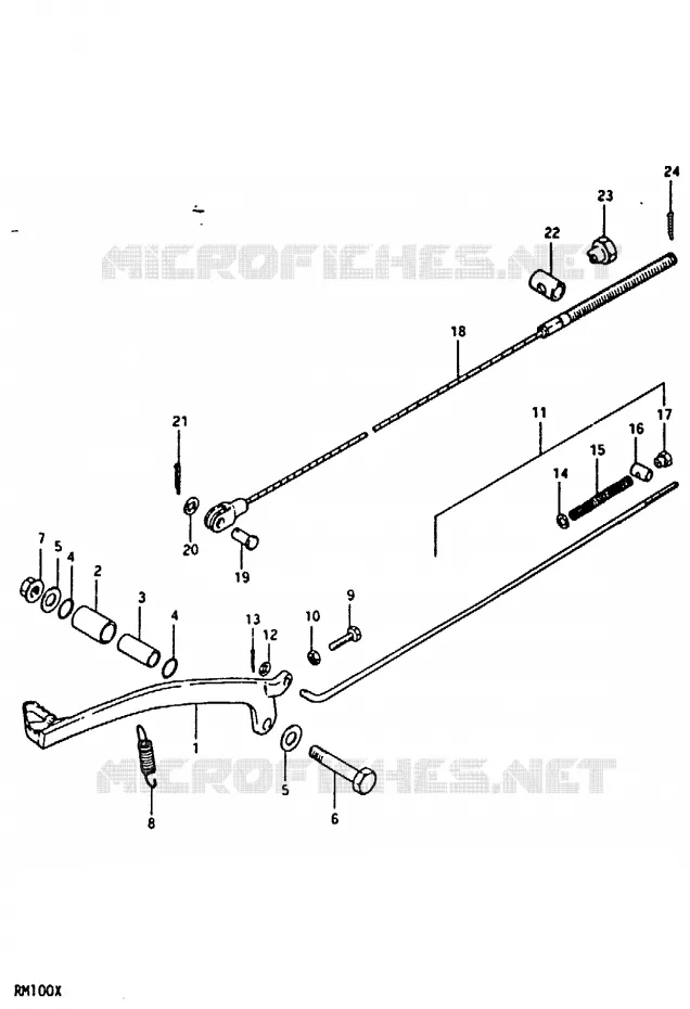 FREIN ARRIERE Suzuki MOTO 100 RM 1992  RM100N(N/T/X)