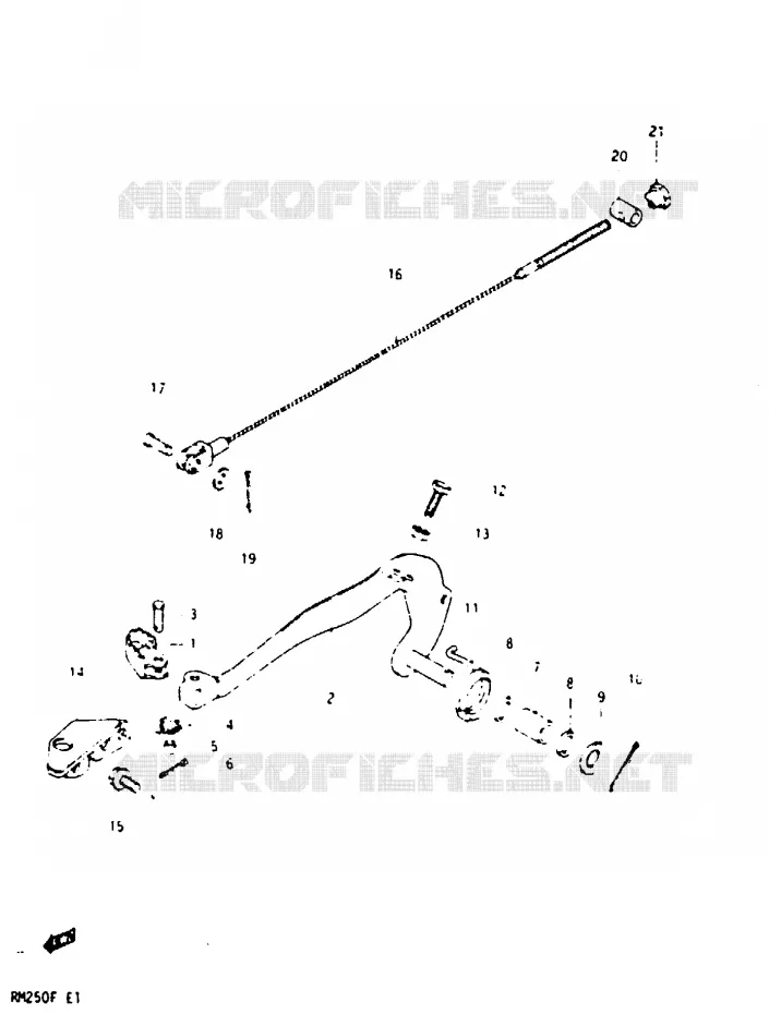 FREIN ARRIERE Suzuki MOTO 250 RM 1984  RM250E(E/F)