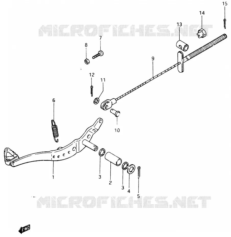 FREIN ARRIERE Suzuki MOTO 465 RM 1981  RM465X(X/Z)