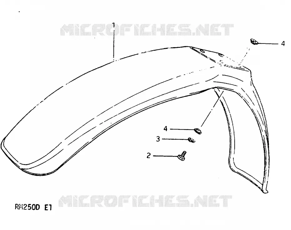 GARDE BOUE AVANT Suzuki MOTO 250 RM 1983  RM250D(Z/D)