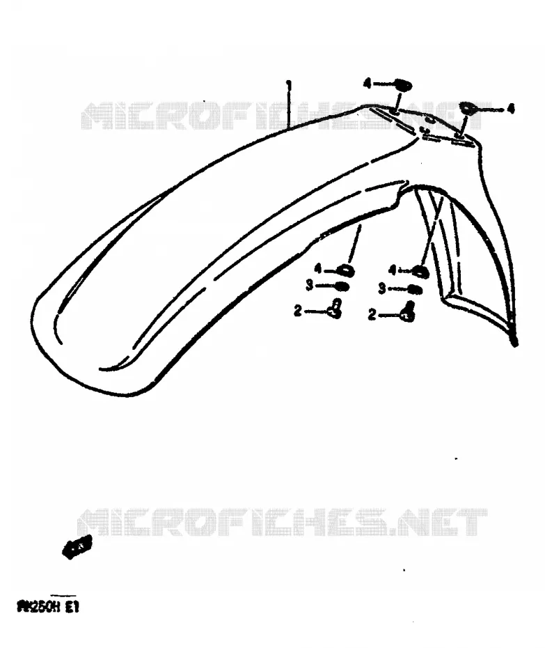 GARDE BOUE AVANT Suzuki MOTO 250 RM 1987  RM250H(G/H)